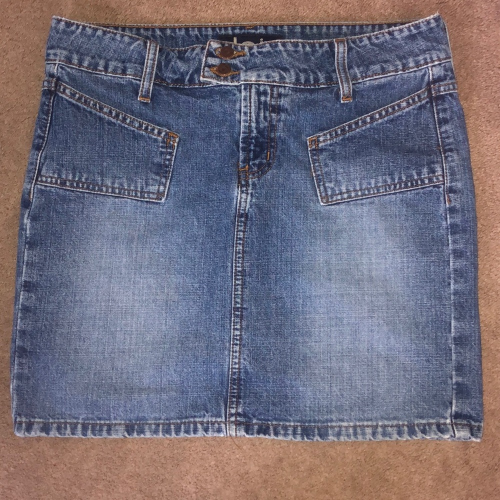 l.e.i denim skirt size 7